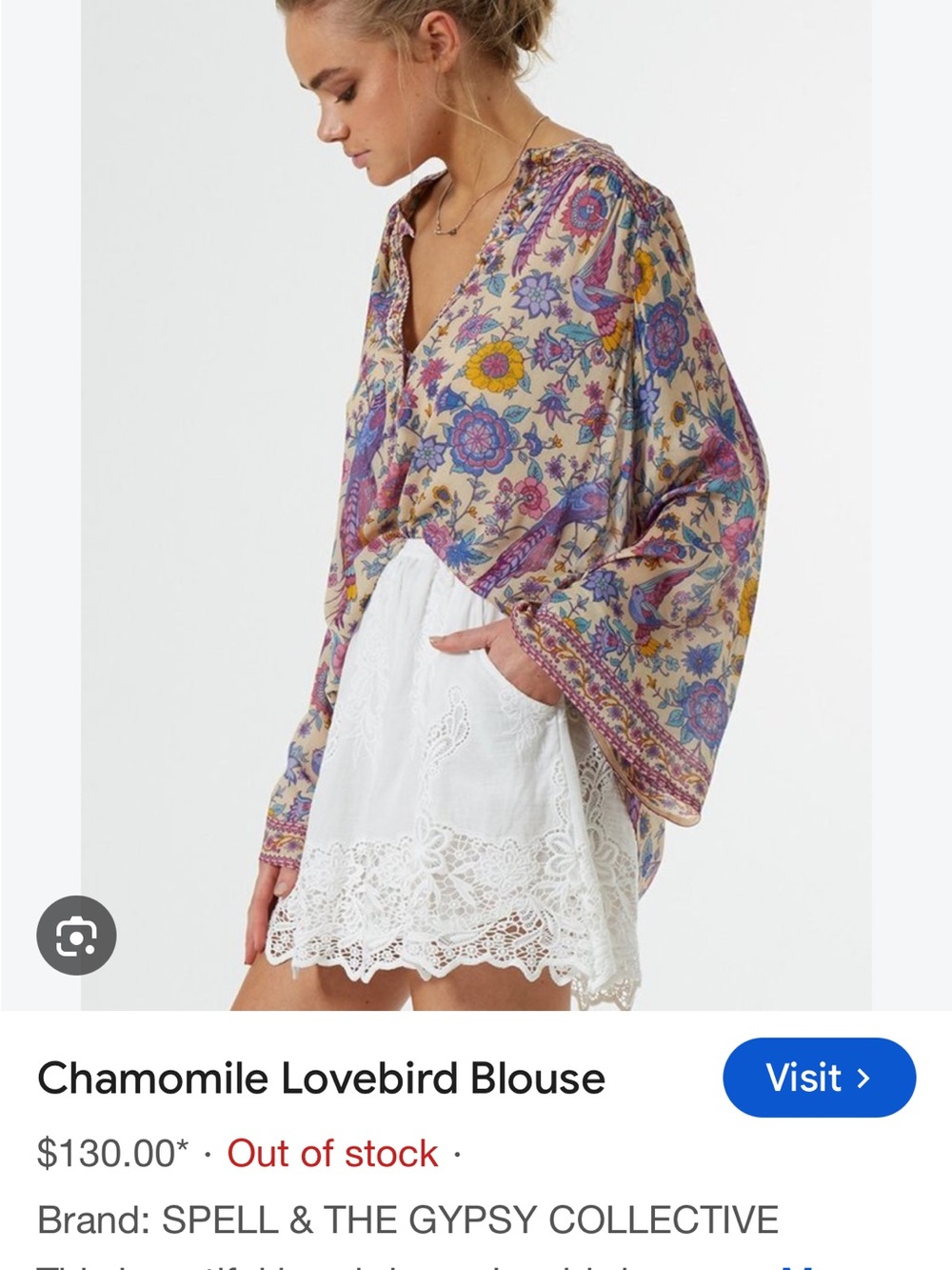 Spell and the gypsy Chamomile Lovebird Blouse